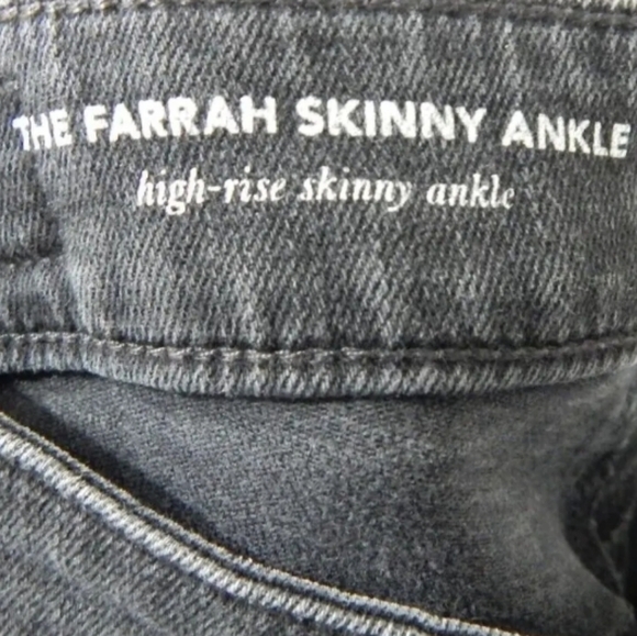 AG Adriano Goldschmied Farrah Ankle Skinny Jeans Black Distressed - Picture 5 of 5